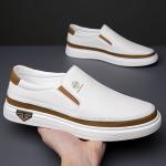 Men's Stylish Slip-On Loafers | Synthetic Shoes | Soft Upper, Non-Slip Rubber Sole, Decorative Stitching | Comfortable for Everyday Casual Wear